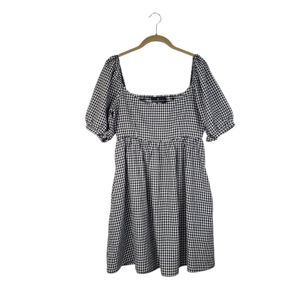 Tuckernuck Pomander Place Abigail Dress Black White Gingham Smocked Nap Size M